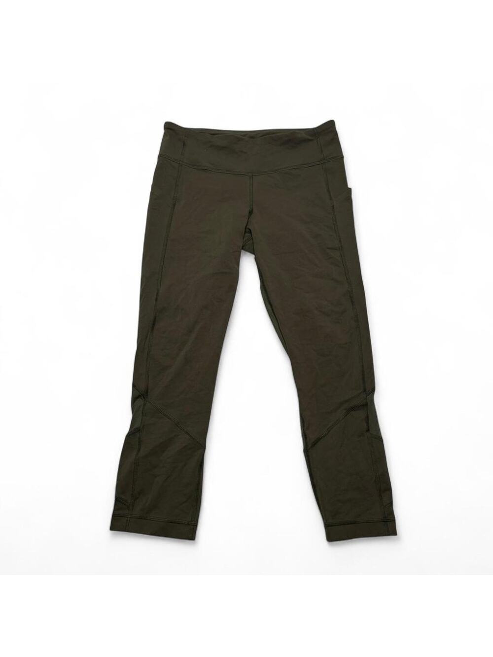 Lululemon Pace Revival Dark Olive 22” Women Leggings Size 6